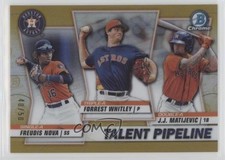 2020 Bowman Gold Refractor /50 Forrest Whitley JJ Matijevic Freudis Nova b8h