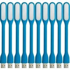 USB LED Light Portable Mini Eye Care Flexible Gooseneck Reading Lamp Blue 10