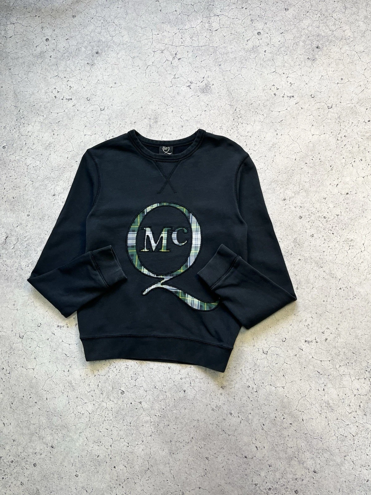 Felpa girocollo Alexander McQueen con dettaglio tartan taglia S