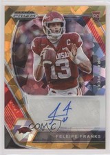 2021 Panini Prizm Draft Picks Orange Ice Feleipe Franks #DPA-FFR Auto 05ov