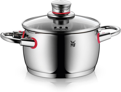 WMF Quality One Kochtopf Klein 16Cm, Kleiner Topf Mit Glasdeckel Mit Dampföffnun