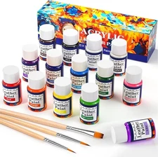 13 Colors Acrylic Leather Paint Kit for Shoes, 1 Fl Oz (Pack of 1), 13 