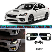 For 2015-2017 Subaru WRX/WRX STI LED Fog Light DRL Turn Signal Lamp Bezels Cover