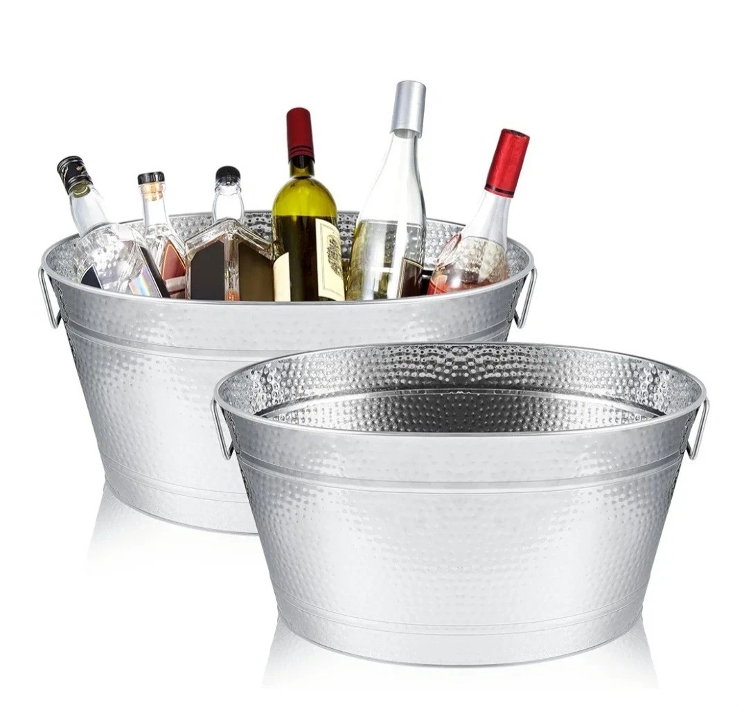 12016 Uiifan 2 Pcs 24 Qt Stainless Steel Beverage Cooler Ice Bucket Wine Bar New
Opens in a new wind