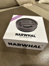Narwhal Bluetooth Speaker 20 Oz Tumbler Cup Lid BPA Free 6 Hour Play Time NEW