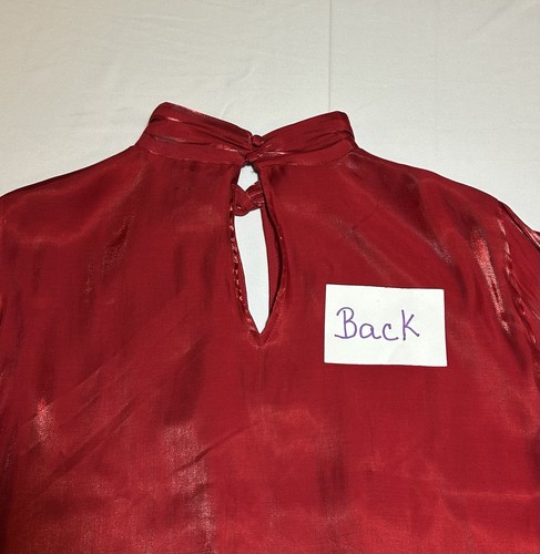 Nine West leichte Bluse Damen XXL rot Drehkragen Langarm Neu mit Etikett - Bild 10 von 11