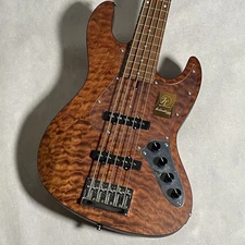 Bacchus WL5-QM-AC RSM/M Brown Satin 4.65kg Electric Bass Guitar