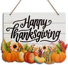 Herbst Happy Thanksgiving Wanddeko Schild, Farben mit Multicolor 