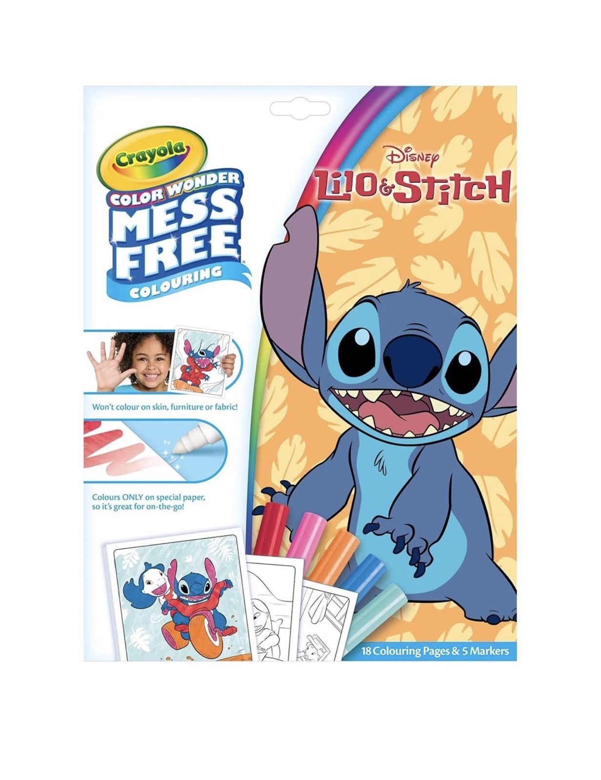 Crayola Lilo & Stitch Color Wonder Mess Free Coloring Set, 18 Lilo & Stitch Coloring Pages, Toddler Travel Activity, Toys & Gifts for Kids, Ages 3+ - Image 3