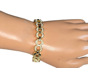 Authentic Women's Trendy Gold Plated Rhinestone Bracelet NWOT