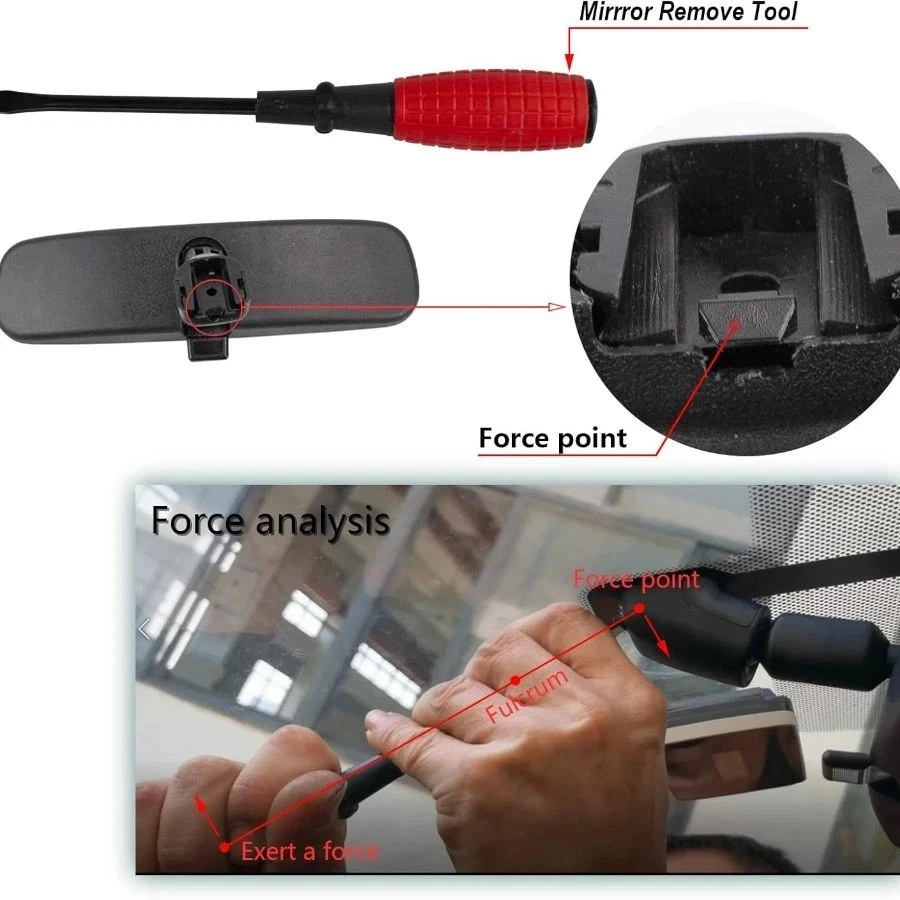 RLB-HILON Interior Rear View Mirror Compatible with Nissan Rogue Altima NV1500 N Foto 2 de 4