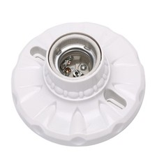 E27 Ceramics LED Light Bulb Holder Round Socket Base Hanging Lamp Socket B IJ SE