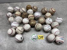 32 Used Hard Baseballs Throwing Fielding Batting Tee Trainer Practice Lot