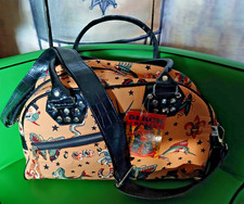 BNWT BLACK ROSES SKULL CROSS BODY BAG ROCK 50S TATTOO OLD SCHOOL SWALLOW STUDDED