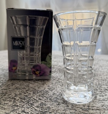 Vintage Mikasa Flower Vase  Monarchy 4-3/4'' Crystal Bud Vase New in Box