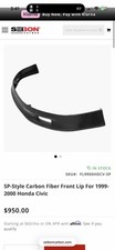 Seibon Carbon Fiber Front Lip Spoiler Sp For 99-00 Civic Ekejem Seibon Carbon Fiber Front Lip Spoiler Sp For 99-00 Civic Ekejem