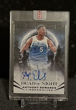 2023-24 Panini Black Anthony Edwards /15 Auto Dead of Night SSP DON-AE - Sealed!