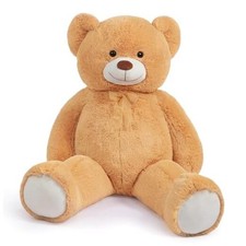 Giant Teddy Bear 4Ft Big Teddy Bear Stuffed Animal Birthday 48 inch Tan