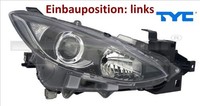 TYC 20-14426-15-2 Hauptscheinwerfer Links Scheinwerfer Frontscheinwerfer