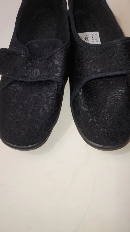 Zapatillas Airplum "ZULIP" negras cierre de gancho y bucle WMN talla 8,5 nuevas sin etiquetas Foto 3 de 4