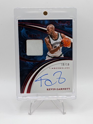 (#10/10) Kevin Garnett ON-CARD Auto GAME USED SNEAKER Patch 🔥 2024 Immaculate