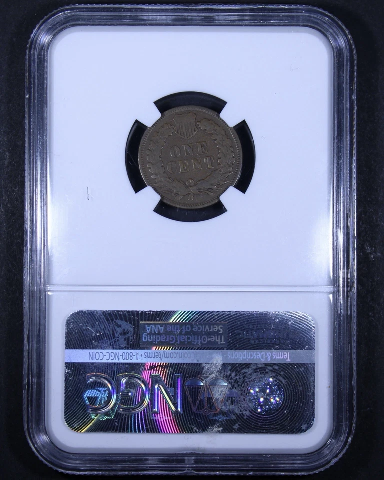 1873 Indian Head Cent (Open 3) - 1c NGC VF25 BN - Brown - Original Surfaces! - Image 2 of 4