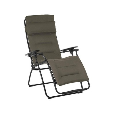 Lafuma Futura Air Comfort Zero Gravity Recliner (Taupe Grey) Padded Folding O...