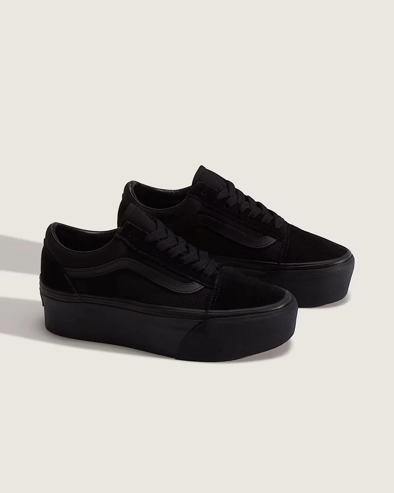 Vans Old Skool Platform Original Iconic Shoes Black