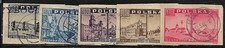 Pologne 1945 Yvert 455/56 et 458/60 oblitérés (2) (AV72)