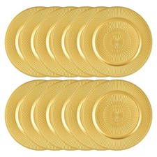 100PCS Charger Plates Bulk Round Wedding Chargers Plastic Dinner Plates