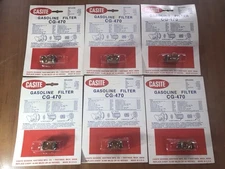 Casite Gasoline Filter CG-470. Vintage. New Old Stock. 6 filters