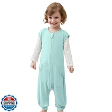 HOMEAL Toddler Sleep Sack With Legs, 2t-3t, 0.5 Tog With Feet, Wearable, Sage