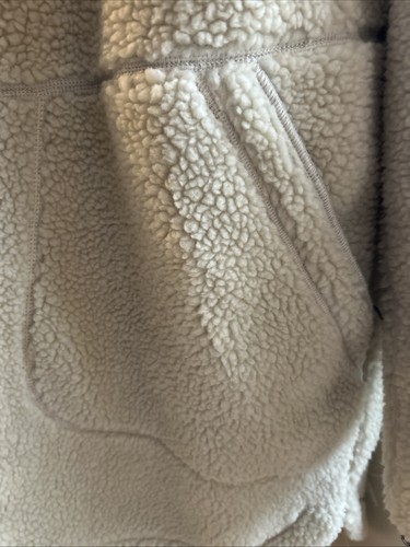 Abrigo chaqueta polar LL Bean con capucha cremallera completa Mountain Pile natural para mujer XL NUEVO CON ETIQUETAS - Imagen 3 de 10