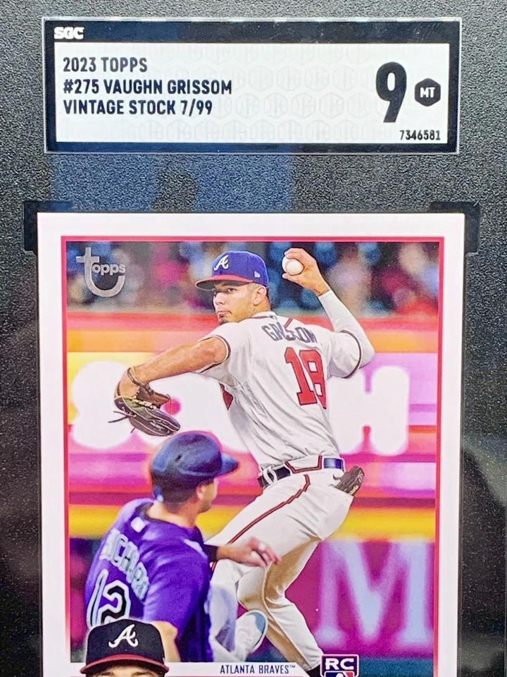2023 Topps #275 Vaughn Grissom RC Vintage Stock /99 SGC 9 - Image 4 of 4