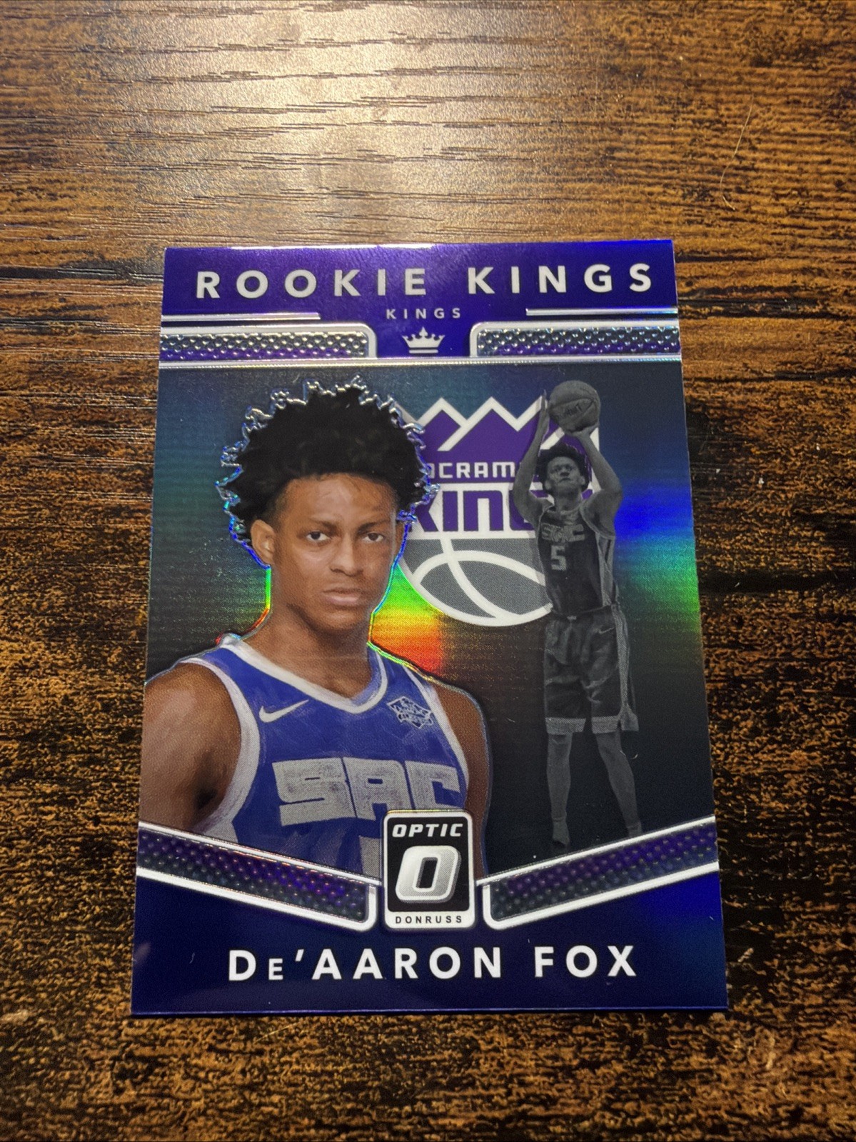 2017-18 Panini Donruss Optic - Rookie Kings De'Aaron Fox #5 Purple Prizm (RC)