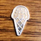 1 Gram Silver Bar .999 Fineness Novelty Ice Cream Cone Shape