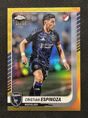 2025 Topps Chrome MLS Cristian Espinoza #133 Gold Refractor /50
