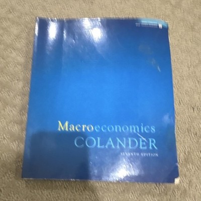 Macroeconomics David Colander Seventh Edition Paperback Economics Textbook