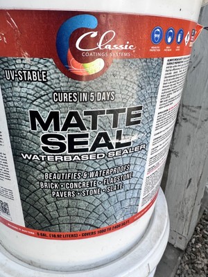 5 gal. CLASIC COATINGS SYSTEMS MATTE SEAL WATER SEALER. BASE