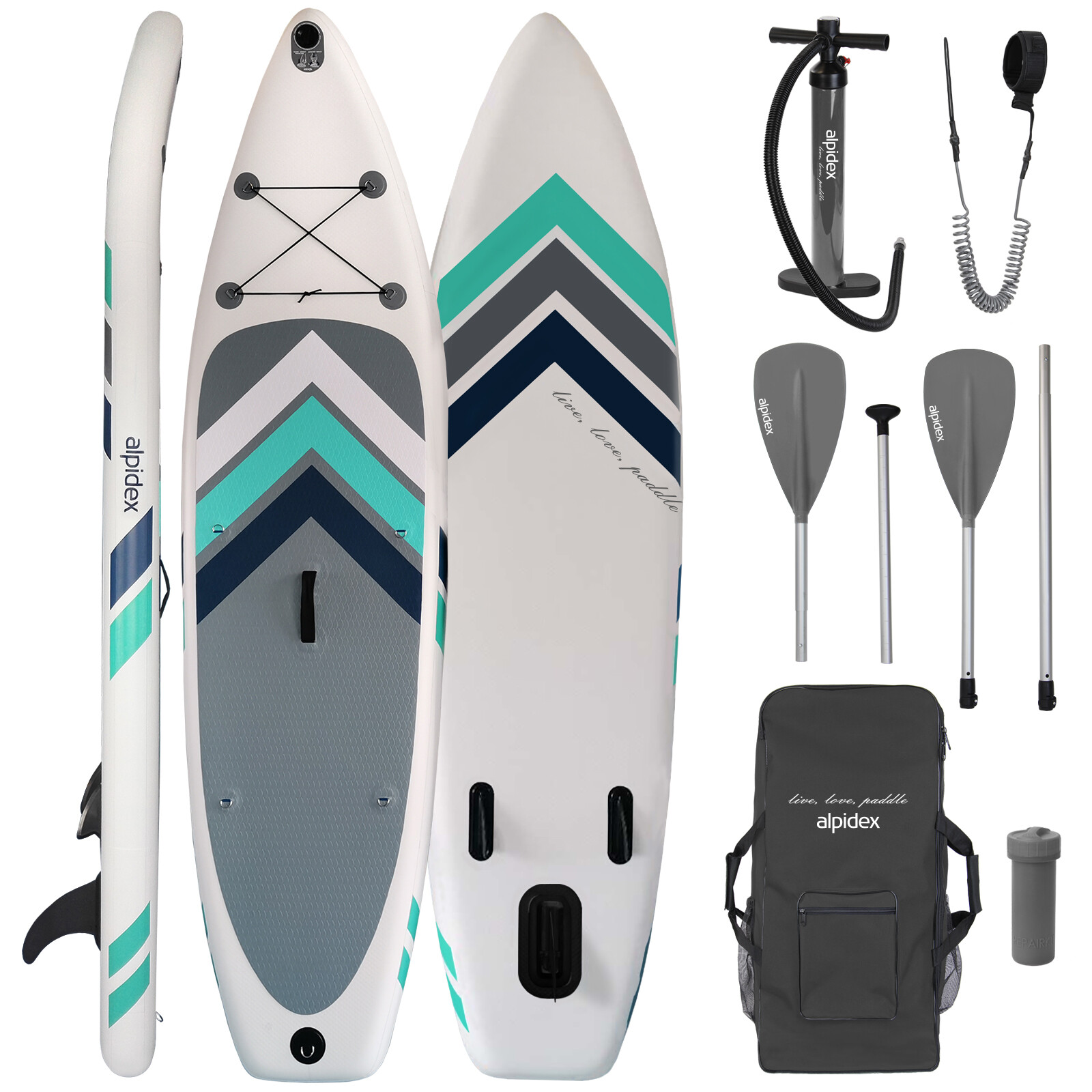 SUP Stand Up Paddle Board 305cm bis 150 kg Komplettset Surfboard