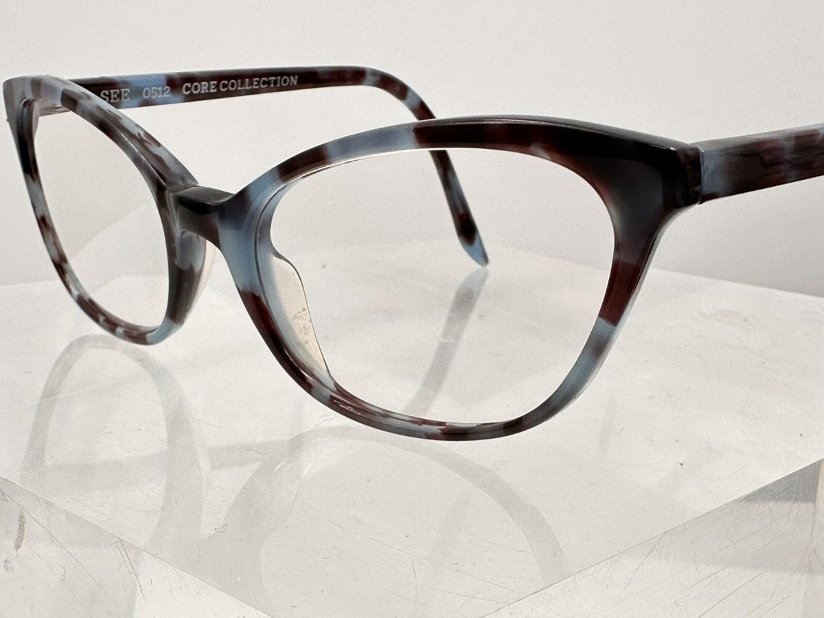 See Eyewear Frames 0512 Core Collection 51-19-140 Tortoise Brown Made Italy Case See Eyewear Frames 0512 Core Collection 51-19-140 Blue  main image 4
