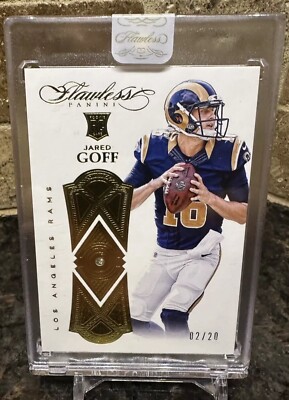 Jared Goff Flawess Panini Gold Diamond Rookie 02/20 Excellent RC Rams Lions