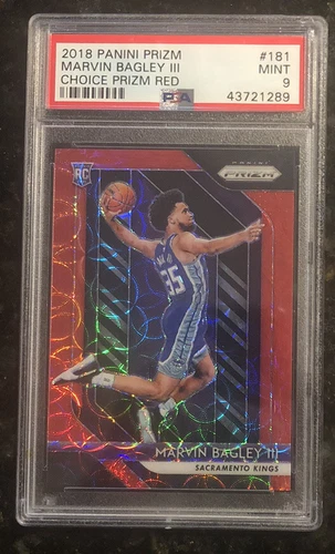 2018-19 Panini Prizm MARVIN BAGLEY III Choice Prizm RED /88 RC PSA 9 ROOKIE MINT
