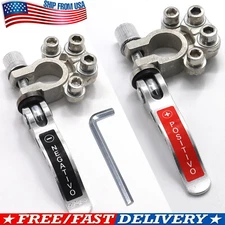 2 x Battery Terminal Connectors Quick Release Disconnect Positive Negative Car