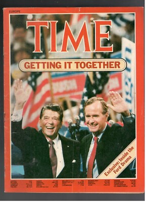 RONALD REAGAN GEORGE BUSH GETTING IT TOGETHER TIME magazine July 28, 1980
