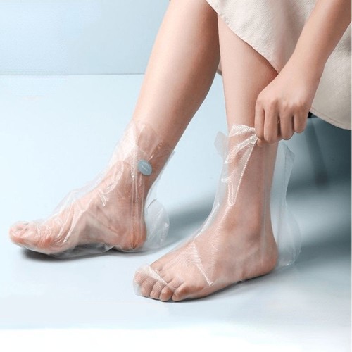 100pcs Disposable Clear Plastic Foot Covers, Unscented PE Moisturizing Socks For Foot Care, Pedicure Tools For Hands & Feet Hydration – Buy The Best Products In The Online Store - Foto 9