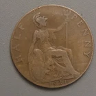 1921 George V Half Penny — photo from another recent sale