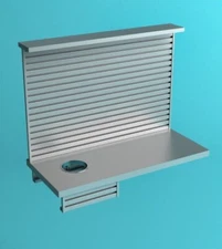 ALUM SLATWALL BACKBOARD & COUNTER TOP ASSEMBLY (FITS 27X18 BOX) TIME SHAVER WK10