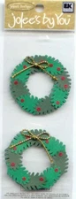 RARE Vintage Jolee's by You 3-D Embellishment HOLIDAY WREATHS FREE SHIP! 56227
