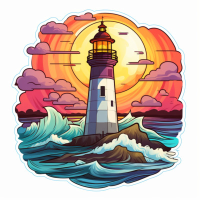 Car sticker sticker lighthouse sticker